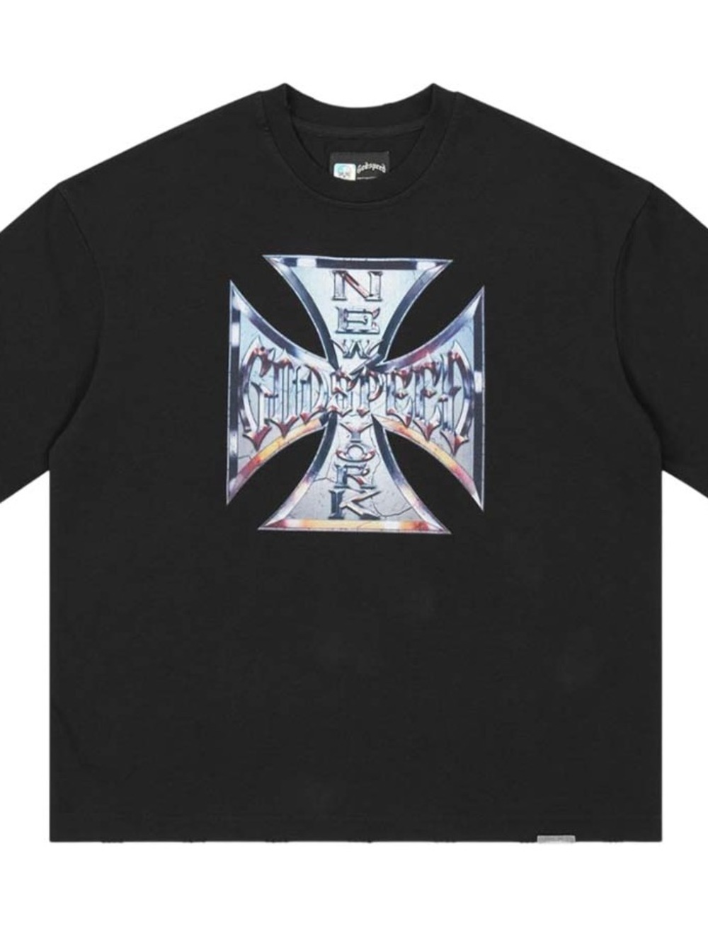 Godspeed New York Chrome Motto double graphic T-Shirt